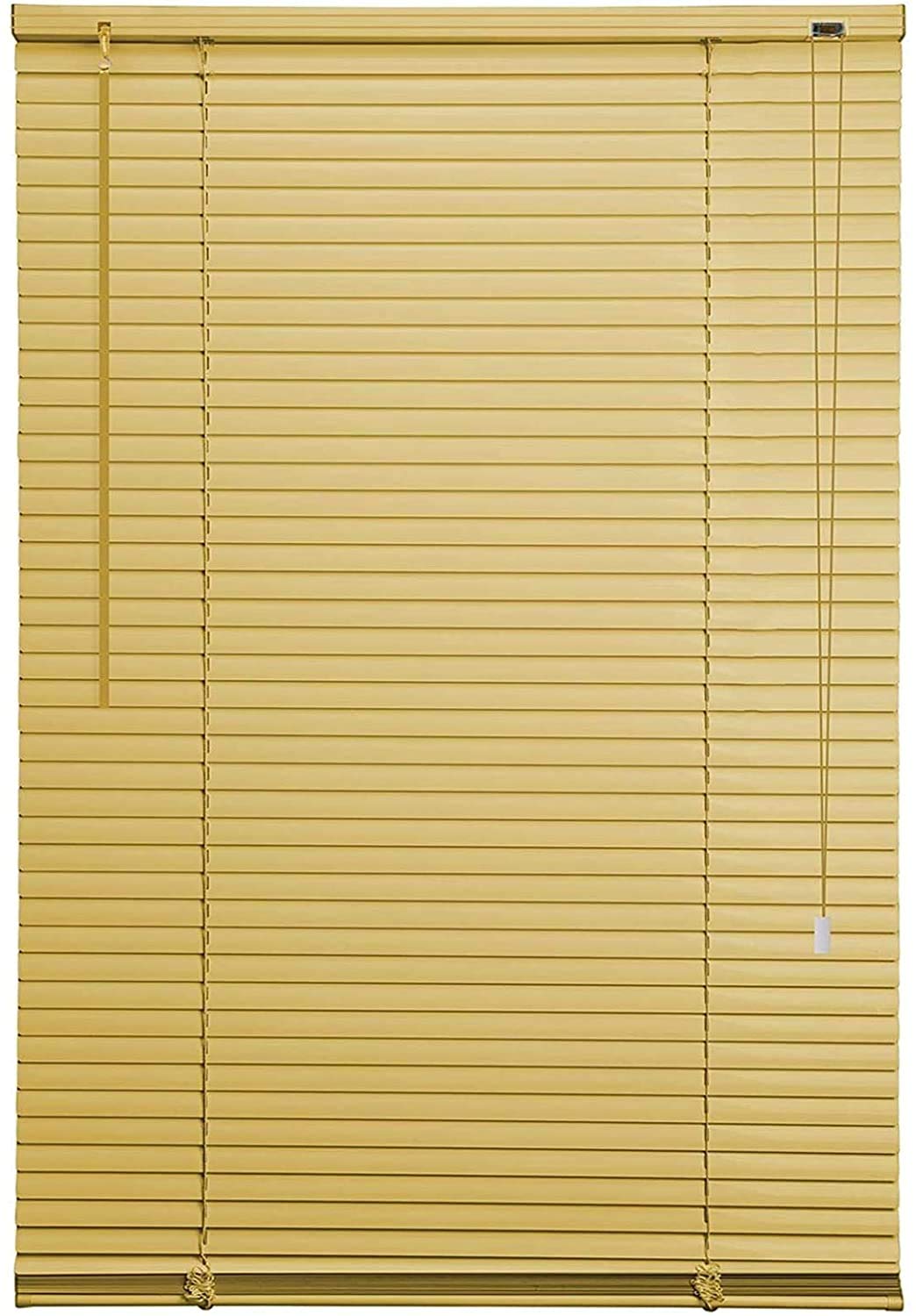 Asab Oak Pvc Venetian Shutter Blinds | Window Mounting Brackets Easily Cut | Home Office Privacy Light Protection | Twist Tilt Open Close Control Wand Pull Cord - 165 X 130Cm
