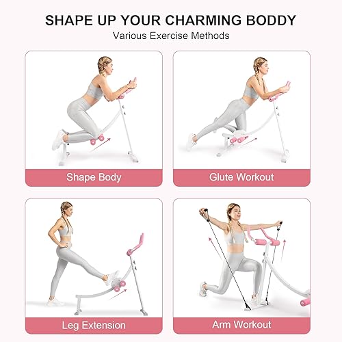 Miniatura 7 de Home Gym Systems Ab Machine, Ab Workout Equipment, Adjustable Ab Trainer Machine for Abs Workout at Home Gym, Foldable, Knee Protection, Abdominal