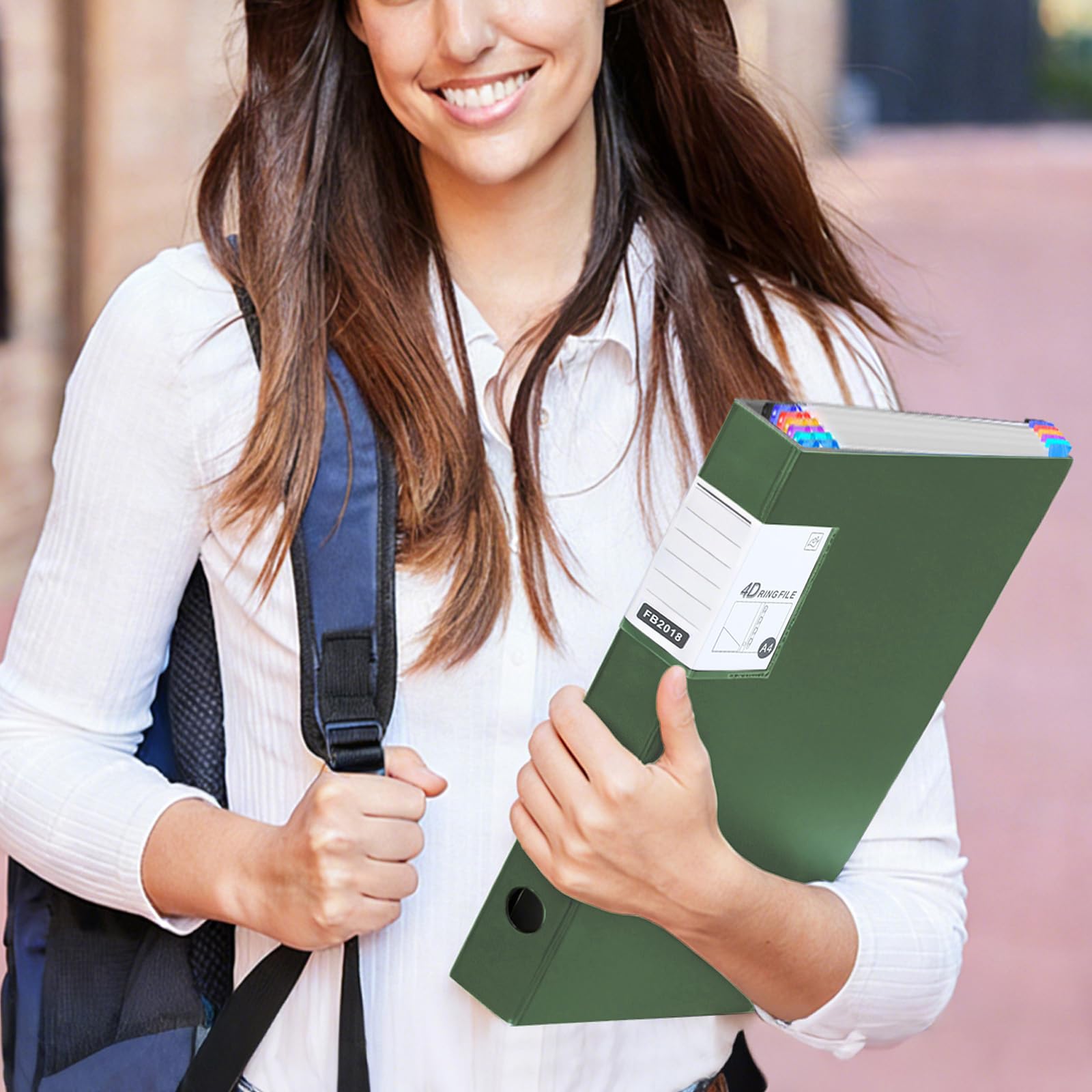 Classeur A4 avec Pochettes Perforées, Lot de 4 Classeurs,Vert