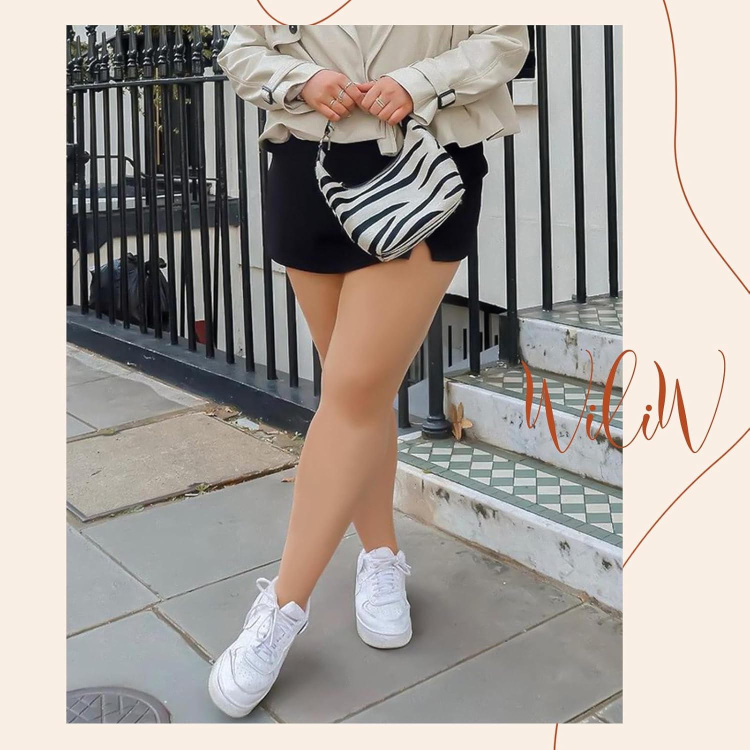 WiliW 2 Pairs Plus Size Sheer Tights for Women 20D Ultra Thin T-Crotch High Waist Pantyhose Stockings - Image 6