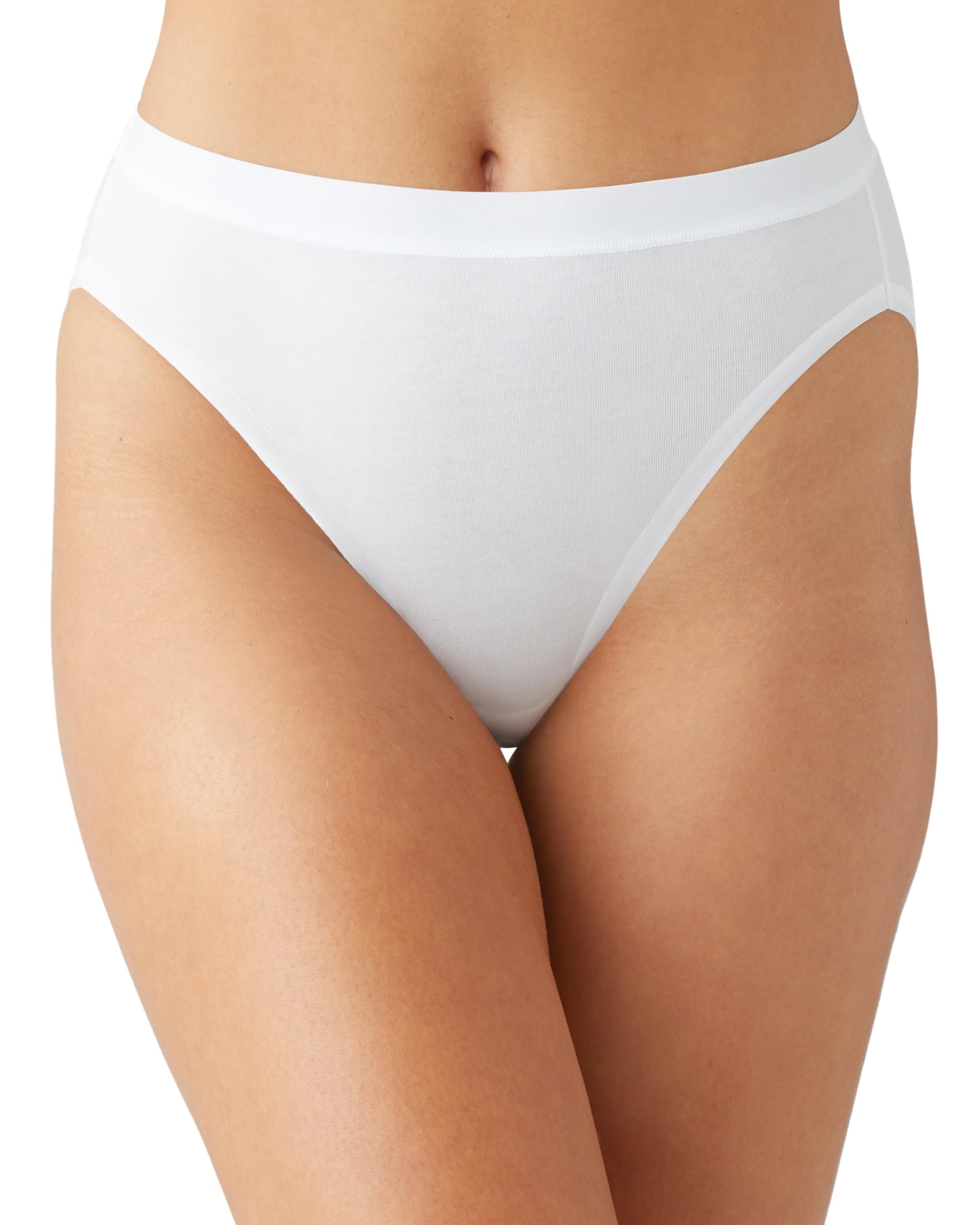 Wacoal Womens Understated Cotton Hi-Cut Brief Panty