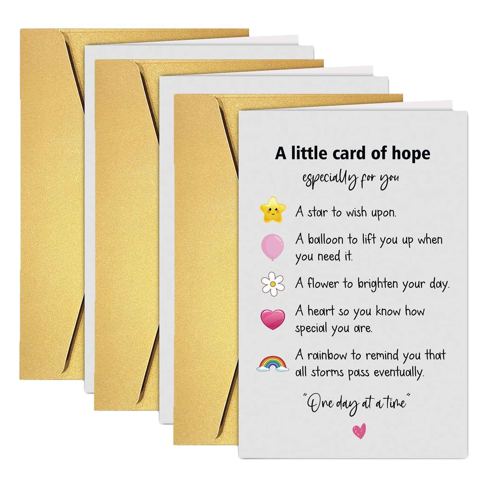HZ Yihai Autumn 3 PCS Cute Encouragement Card for Him Her，Good Luck Cards, Uplifting Cards，A little Card of Hope，Emotional Support Uplifting Greeting，