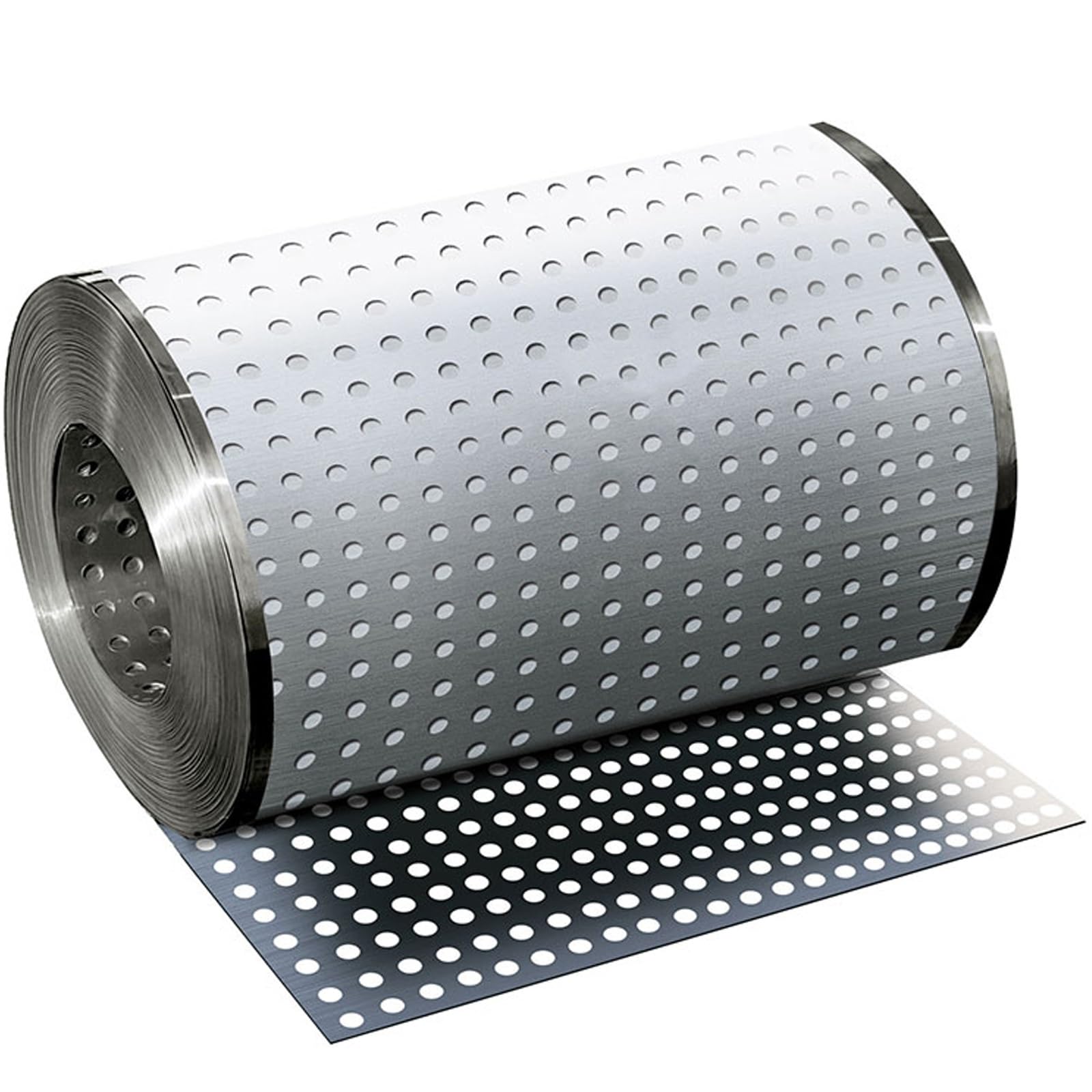 Chapa Perforada, Chapa de Acero Inoxidable Perforada 304, Láminas de Metal Perforadas con Abertura 8mm Evita Resbalones para Barandillas Jardineras(60 x 200 cm)