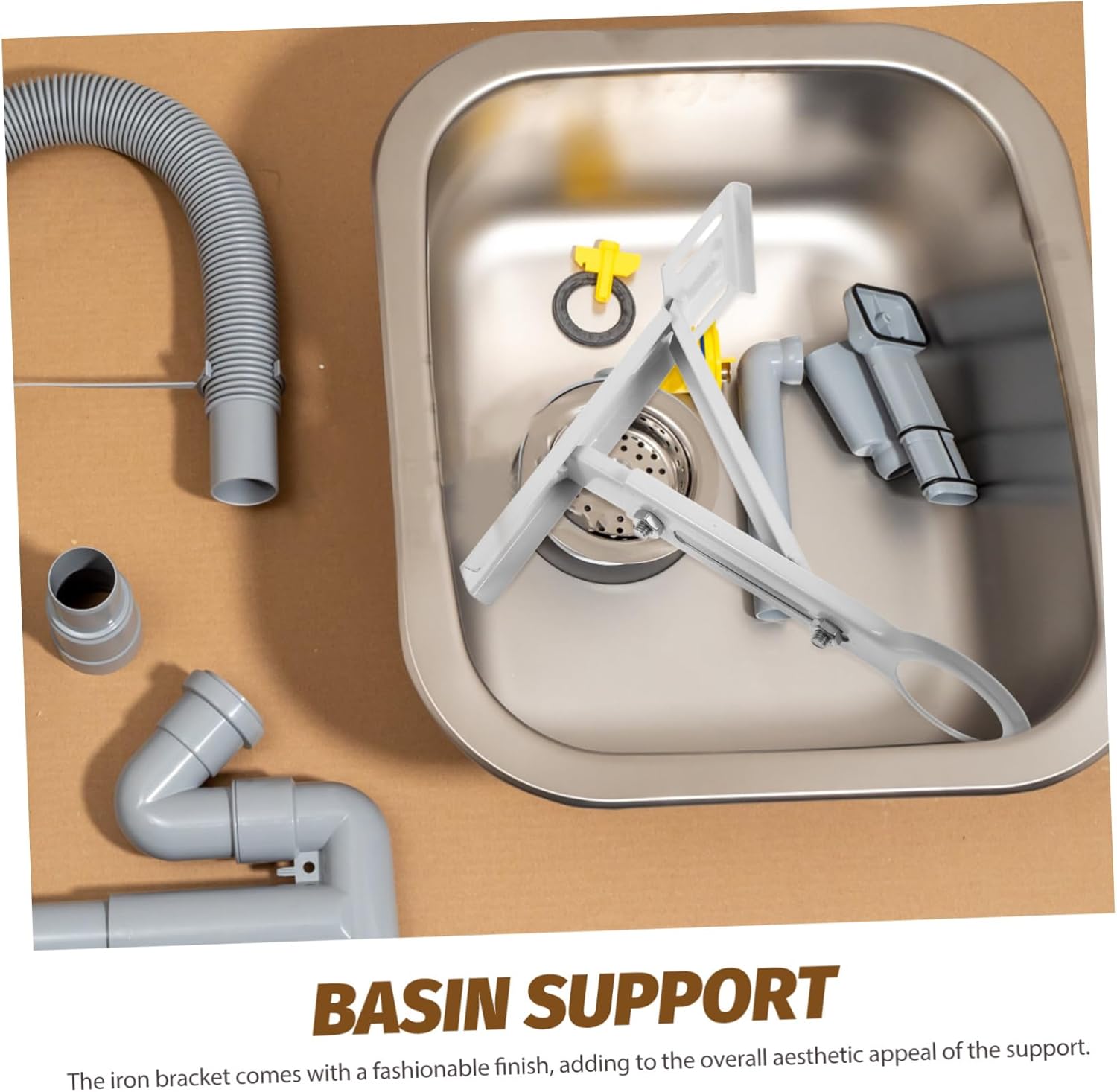 Lurrose 3sets Retractable Undermount Sink Bracket Durable Kitchen Sink Support Expansion Screws Easy Installation for Washbasin Stability and Safety