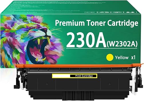 خرطوشة حبر 230A متوافقة مع HP 230A W2300A W2301A W2302A W2303A خراطيش الحبر تعمل مع طابعات HP Color Laserjet Pro 4203dw 4203dn MFP 4303dw 4303fdw 1 Yellow Pack