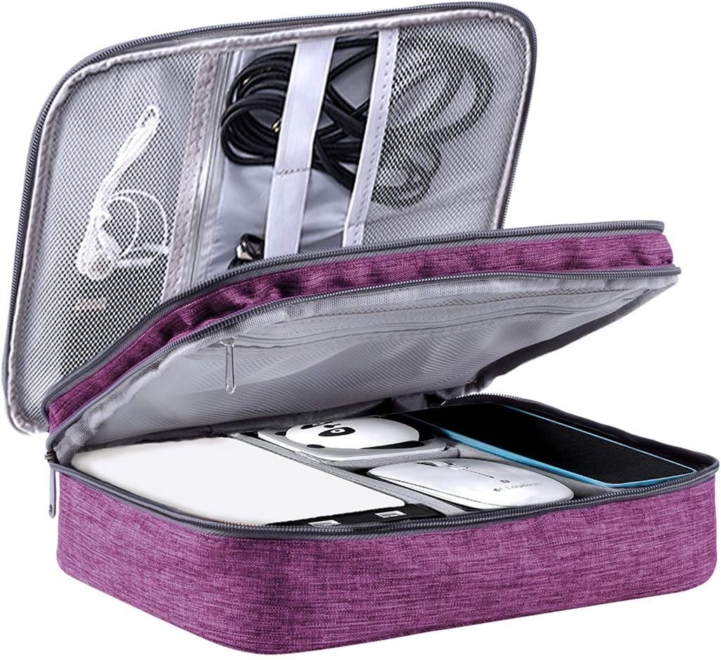 Pochette De Voyage DDgro Electronics - Organisateur Pour Câbles Et Chargeurs, Petit Modèle Noir