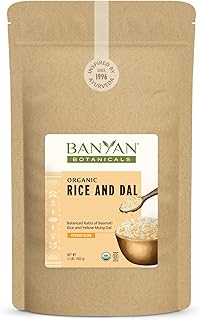 Banyan Botanicals Rice and Dal – Pre-Blended Organic Yellow Mung Dal and...