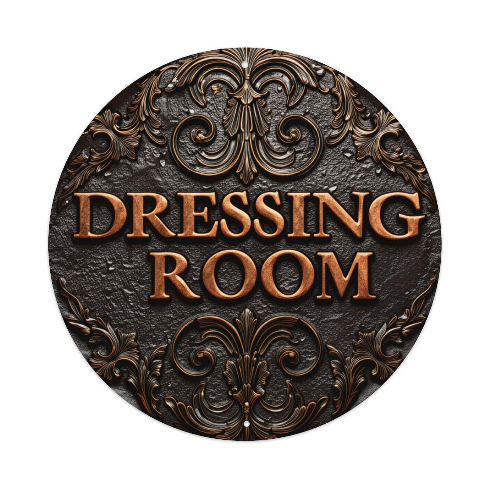 Ornate Metal Relief Design Pattern Round Tin Sign Vintage Metal Sign Home Bar Garden Indoor & Outdoor Wall Decor Retro Metal Poster 8x8 Inch