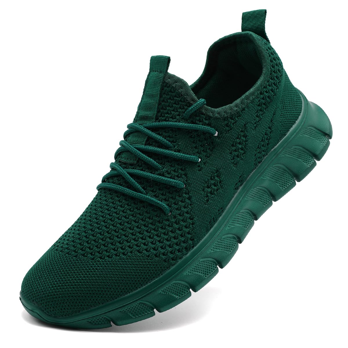 Mens Walking Tennis Shoes Slip On Hiking Running Sneakers Non Slip Fitness Casual Workout Athletic Gym Lightweight Breathable Comfortable Trainers 10 3010dark_green
