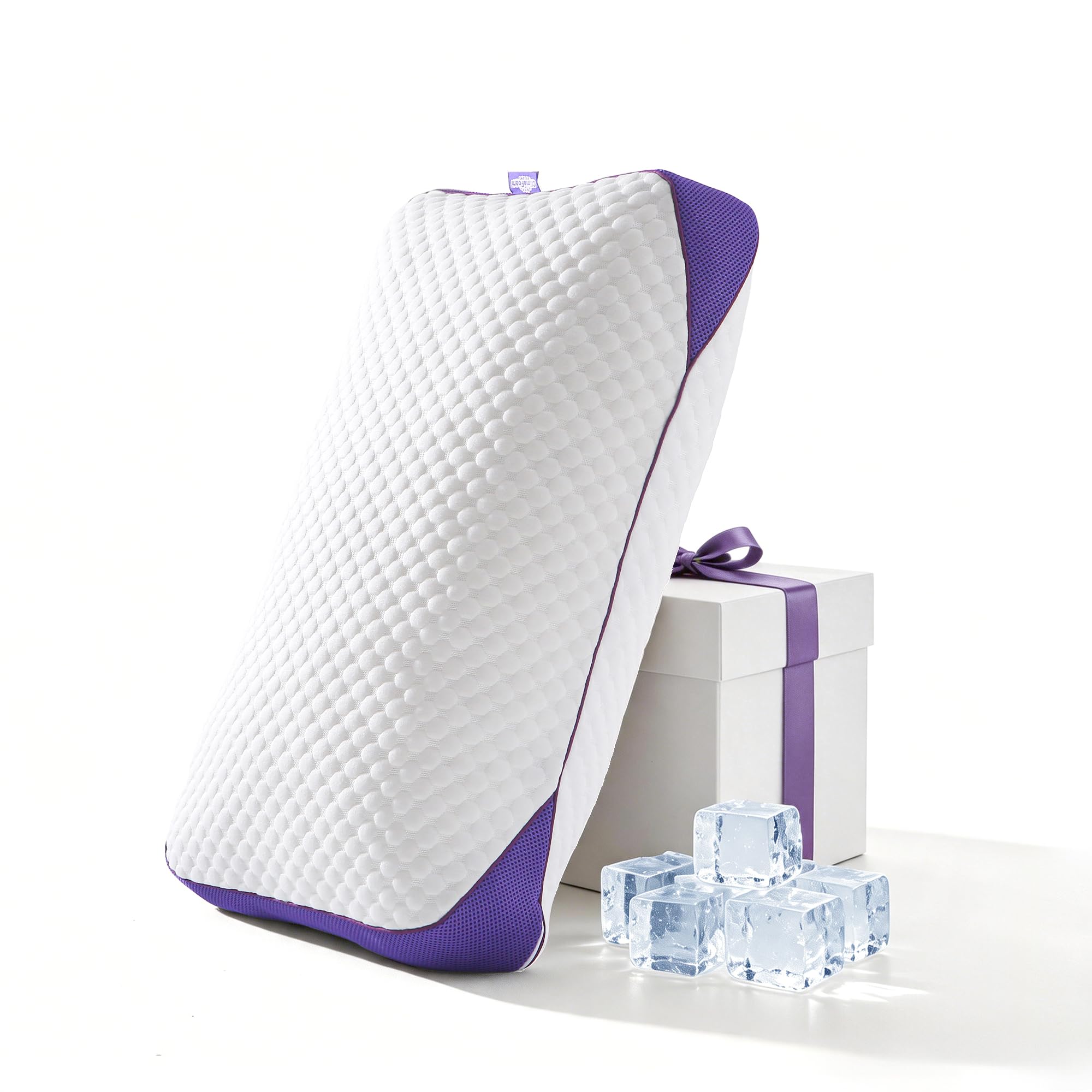 BPC Oreiller Mémoire de Forme 40x80 cm Lot de 1, Hauteur Réglable | Coussin Cervical Ergonomique | Soutien Équilibré | Fraîcheur d'un Côté & Bambou de l'Autre | Respirant et Hypoallergénique