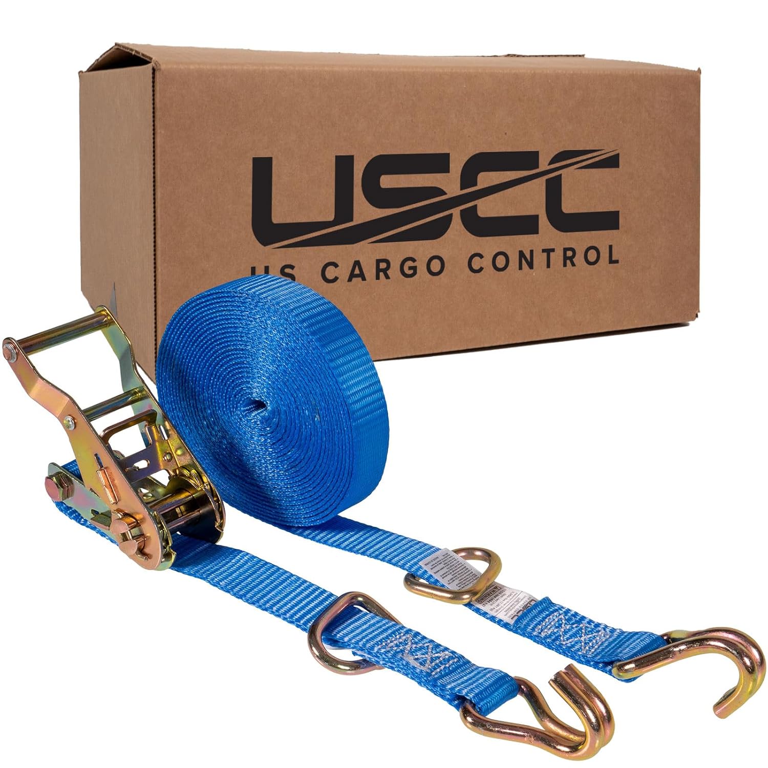 Ratchet Straps 1"x15 Ft 8-Pack – J Hook & D-Ring 1320 Lbs view 7