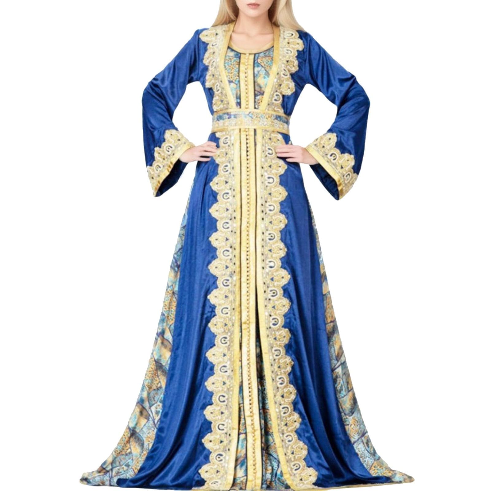 Fulbant Abito Lungo Lungo Allentato con Maniche A Pipistrello Abaya Fulbant Abito Lungo Lungo Allentato con Maniche A Pipistrello Abaya