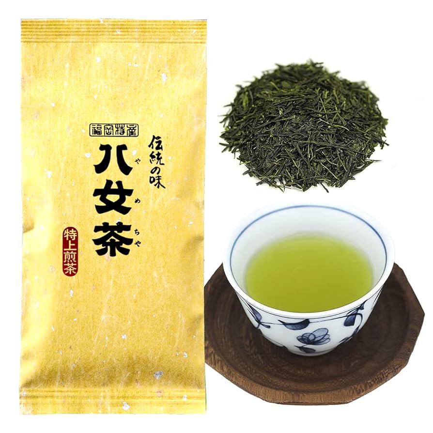 Amazon.co.jp: 八女茶 お茶 緑茶 茶葉 特上煎茶 100g 九州 福岡