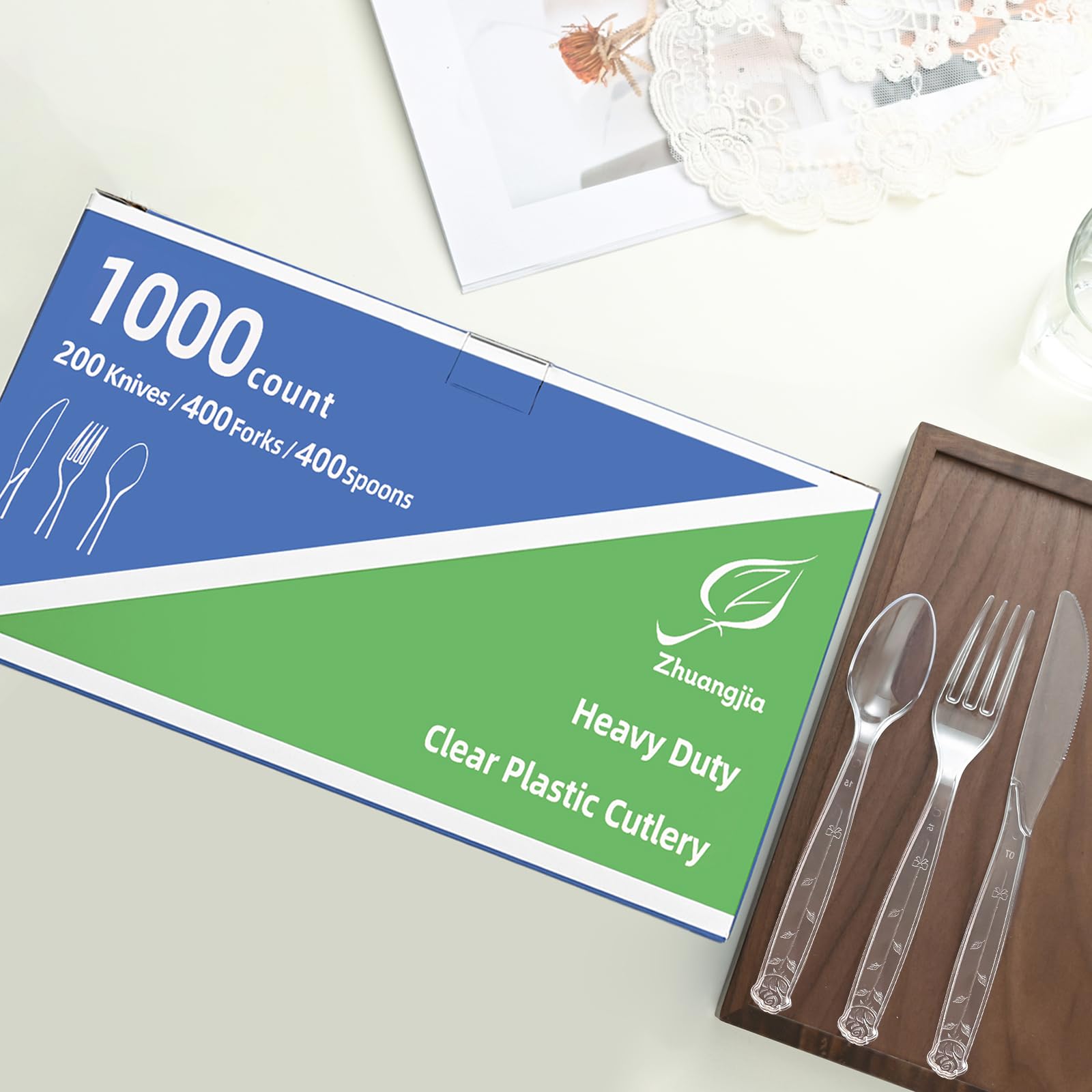 1000 Heavy Duty Clear Plastic Forks - Bulk Pack -5 1000 Heavy Duty Clear Plastic Forks - Bulk Pack -5