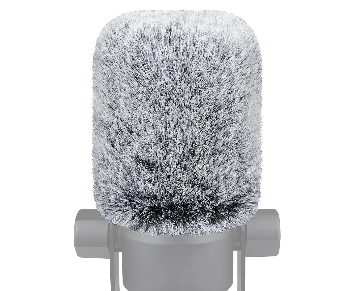 SOULWIT Microphone Furry Windscreen for RØDE (Rode) PodMic Cardioid Dynamic Broadcast, Wind Muff Pop Filter Mic Cover - Gray-image-24