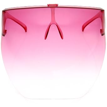 zeroUV Tinted/Ombre Face Shield Full Cover Visor Glasses/Sunglasses Anti-Fog/Blue Light Filter Amaranth/Fade