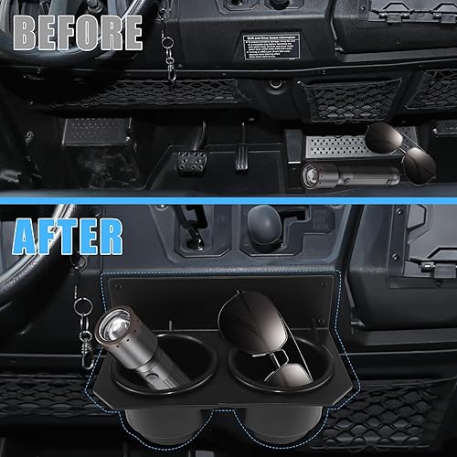 Miniatura 5 de Portavasos para tablero Pioneer 700-2 700-4 14-22, soporte para botellas de bebidas UTV para Honda Pioneer 700 2P 4P 2014-2022 Accesorios