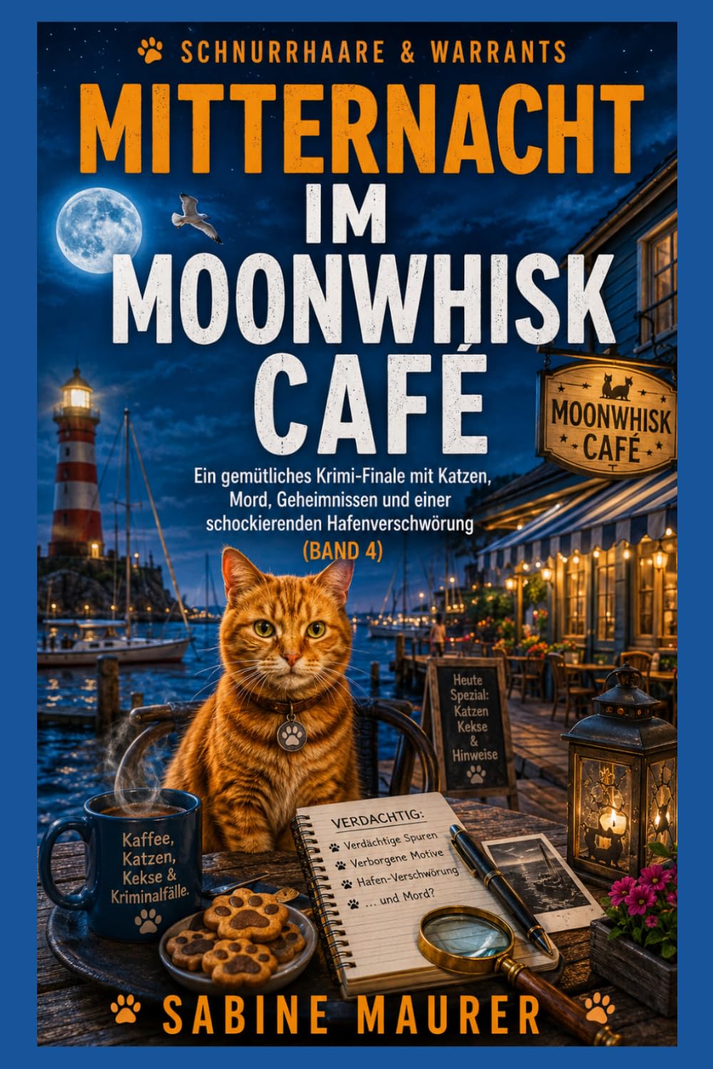 Mitternacht im Moonwhisk Café: Ein gemütliches Krimi-Finale mit Katzen, Mord, Geheimnissen und einer schockierenden Hafenverschwörung (Band 4) (Schnurrhaare & Warrants)
