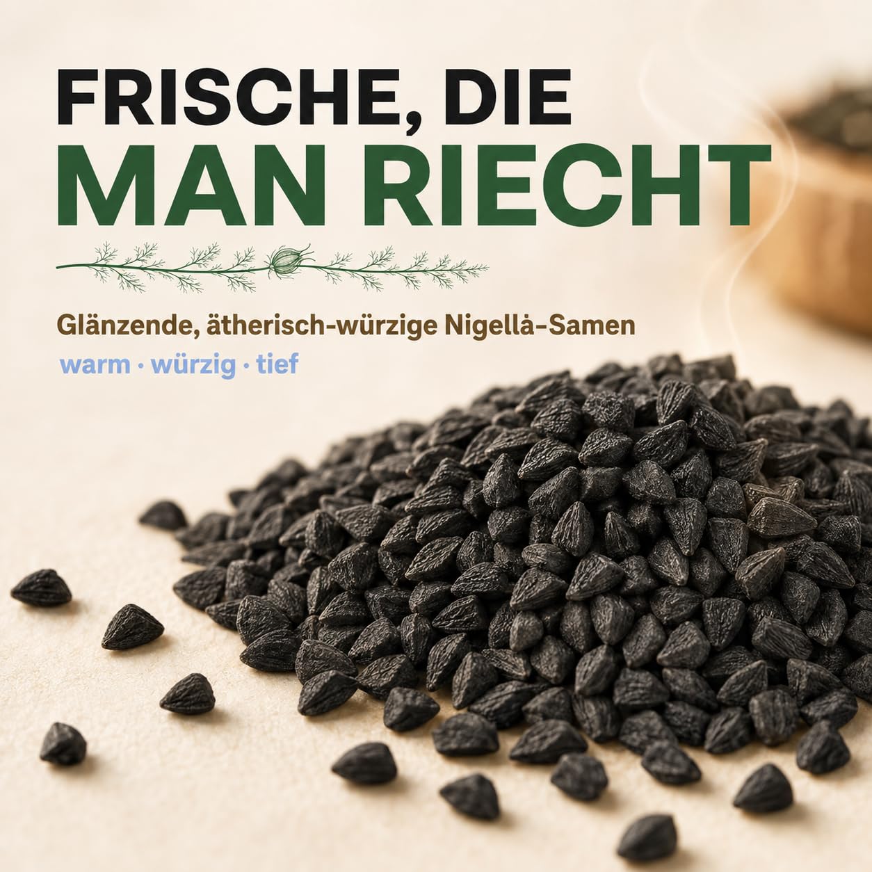 GiDeli Semi di Cumino Nero 10kg - Vera Nigella Sativa Intera dalla - Aroma Profondo e Terroso, Accuratamente Selezionato - Semi di Nigella Freschi Vegani per Pane, Insalate, Yogurt e Tisana