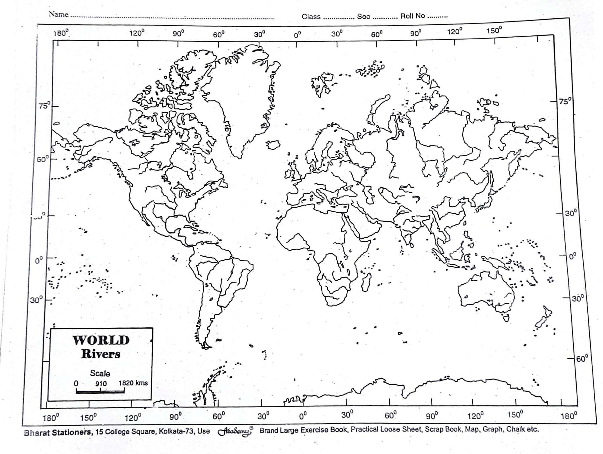 World River Outline Blank Map For Practice 100 Sheets Desertcart INDIA World river outline blank map for practice 100 sheets desertcart india
