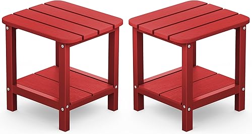 Miniatura 23 de SERWALL Mesa auxiliar Double Adirondack, Mesa auxiliar de forma rectangular, Negra