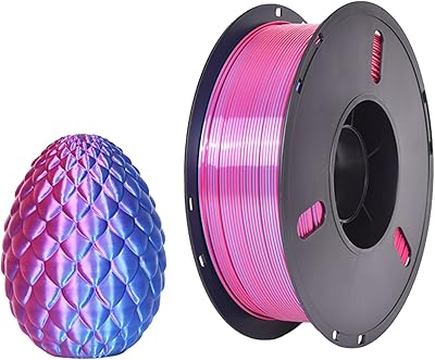 21 – Silk PLA Filament 1.75mm Dual Color Pink Blue 1KG, Shiny 3D Printer Filament Dimensional Accuracy +/- 0.02mm, 1kg Spool(2.2lbs) Fits for Mos…
