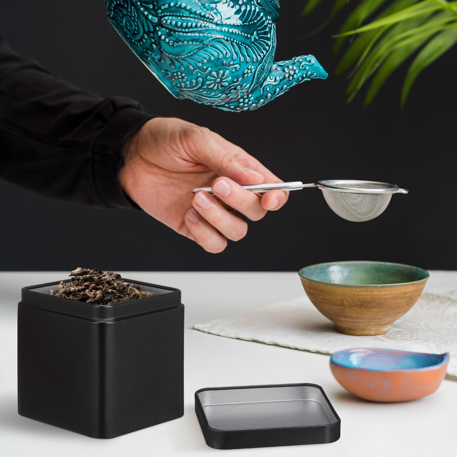 Artibetter Weißblechdose 10 Stück mit Deckel, Flach, Tragbar