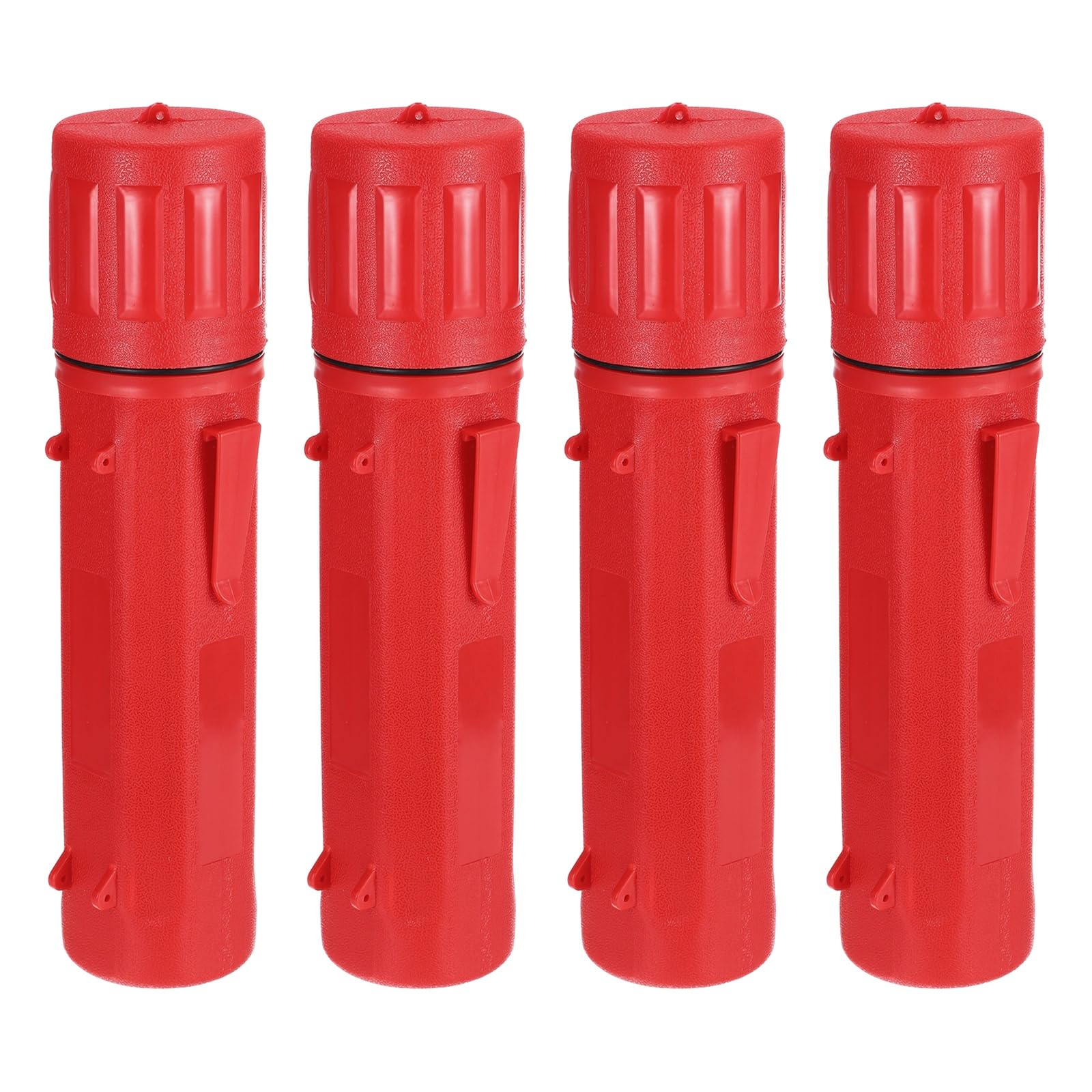 sourcing map 4 Pcs Welding Rod Storage Tube, 14.5 Inch Tungsten Electrode Holder Container Airproof Waterproof 4.5kg Capacity with Strap, Red