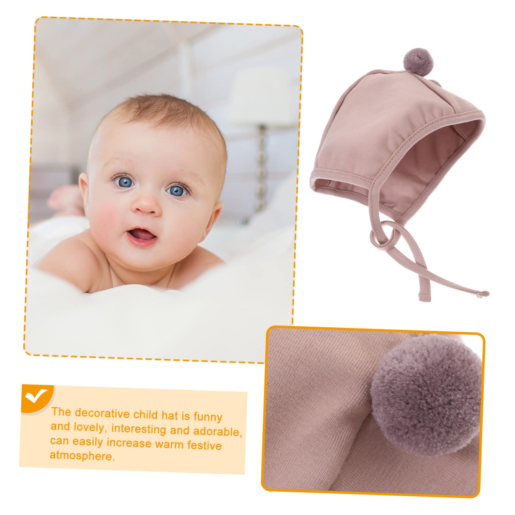 TOYANDONA 4 Pz Cappello da Bambino Cappelli da Bambina Cappellini Appena Nati Cappello Invernale per Bambini Cappelli per Bambine Tiara Tappo del Pneumatico Cotone Sezione Sottile Neonato