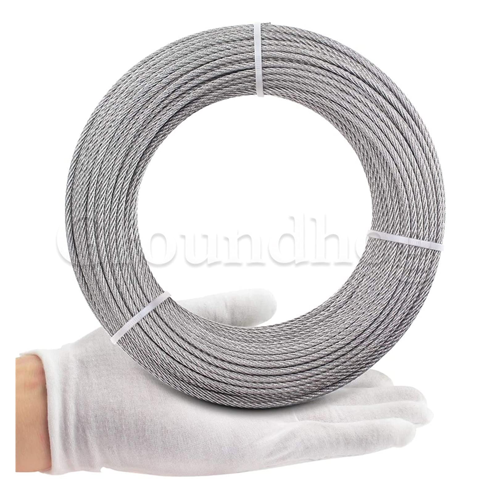 Filo d'Acciaio,Fune Metallica 304 Cavo a Filo in Acciaio Inox 50m / 100m Cavo di Sollevamento da Pesca Morbido 7 * 7 stendibiancheria 1 mm / 1,2 mm / 1,5 mm / 2mm(1.2mm,100M)