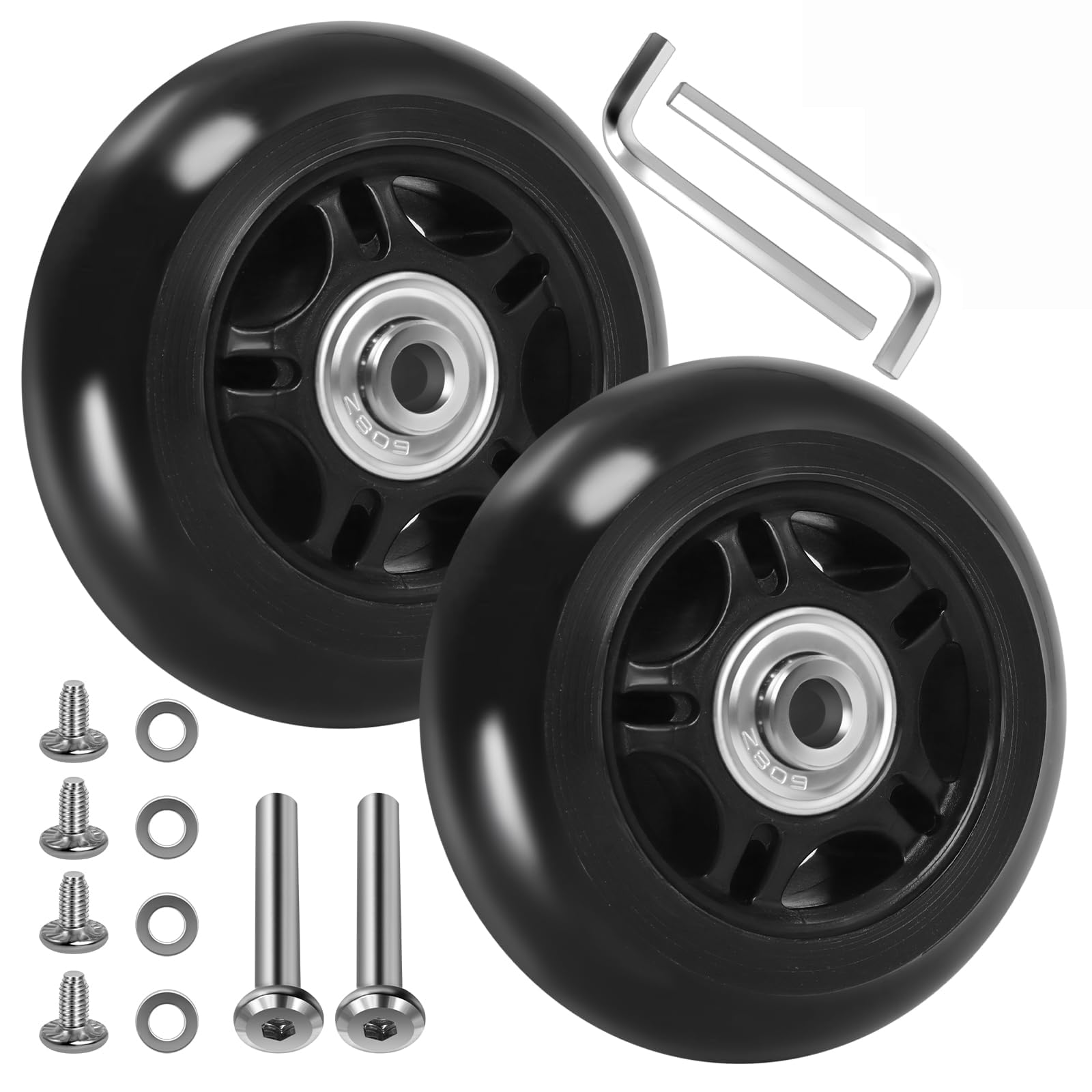 50mm Luggage Wheels Replacement Kit, Suitcase Wheel Repair Set, Axles Drill — Amazon image 8