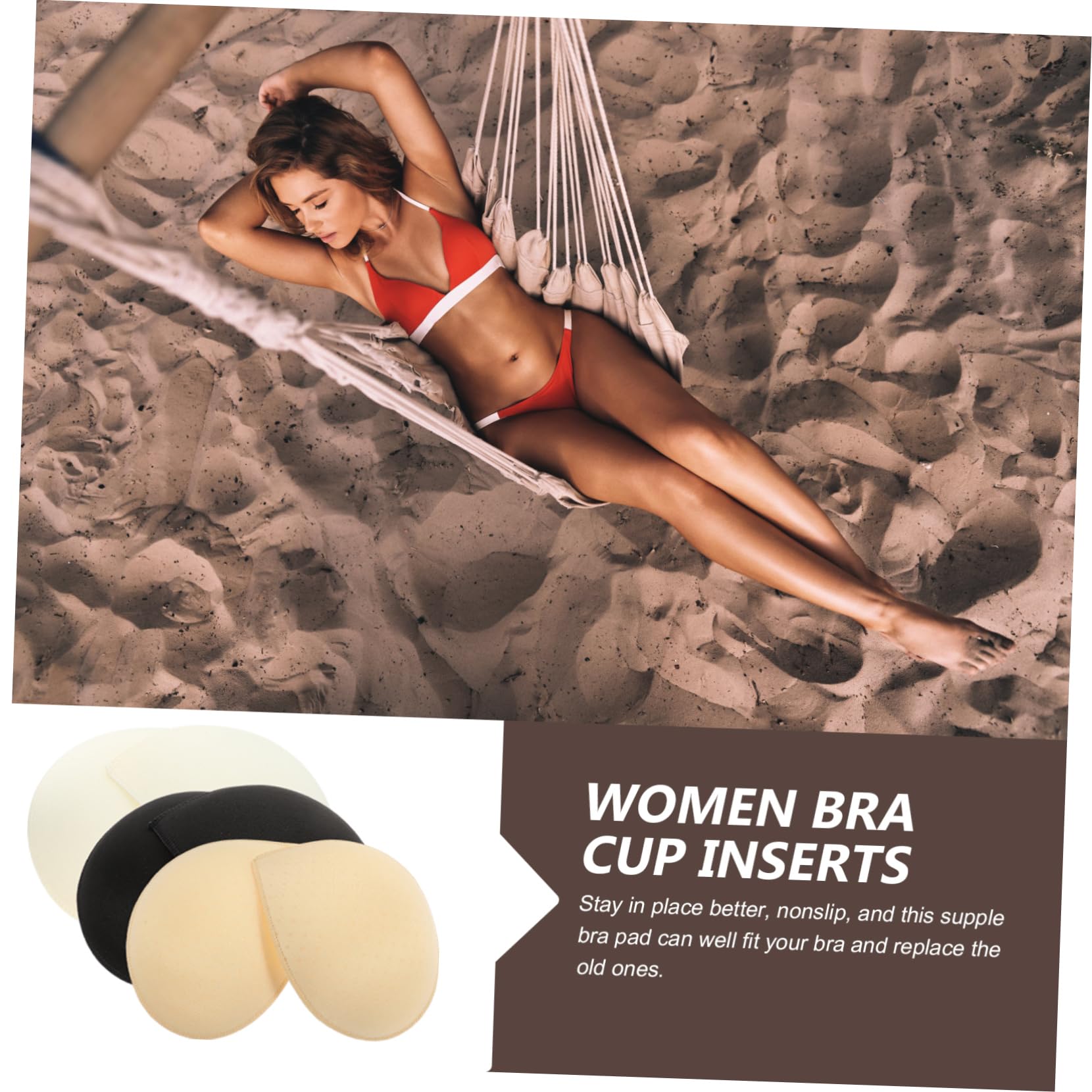CALLARON Almohadillas De Sostenes Deportivos De Inserciones Para Sujetadores Almohadillas Extraíbles Para Bikini Y Vestidos Blanco Negro