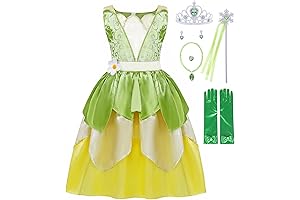 COTRIO Girls Green Fairy Princess Dress