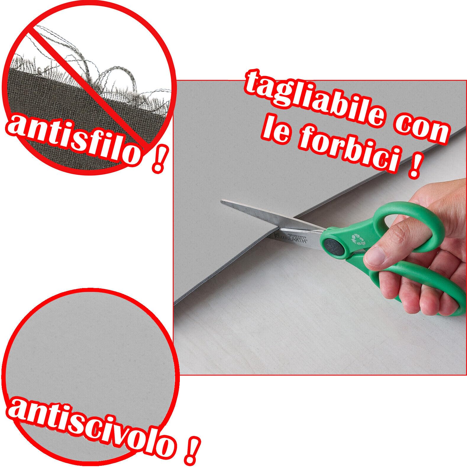 emmevi Tapis de cuisine en caoutchouc PVC, voie antidérapant, lavable, anti-taches, lattes en bois, coloré, 51 x 450 cm