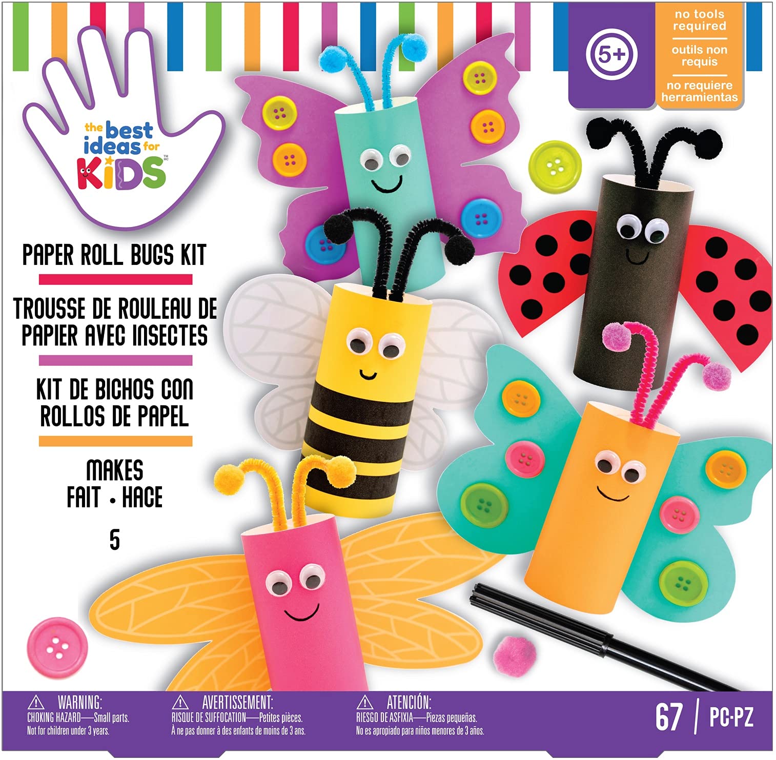 Amazon.com: the best ideas for kids tube character kits bugs : toys & games