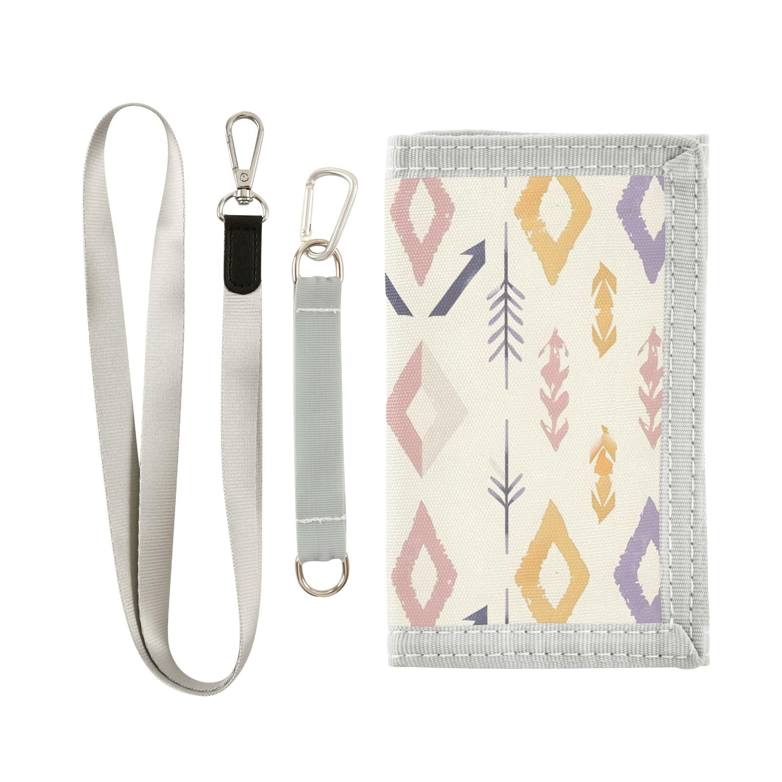 ALAZA Kids Wallets for Boys Girls Toddler Trifold Wallet Children Small Bohemian Geometric with Zipper Coin Pocket