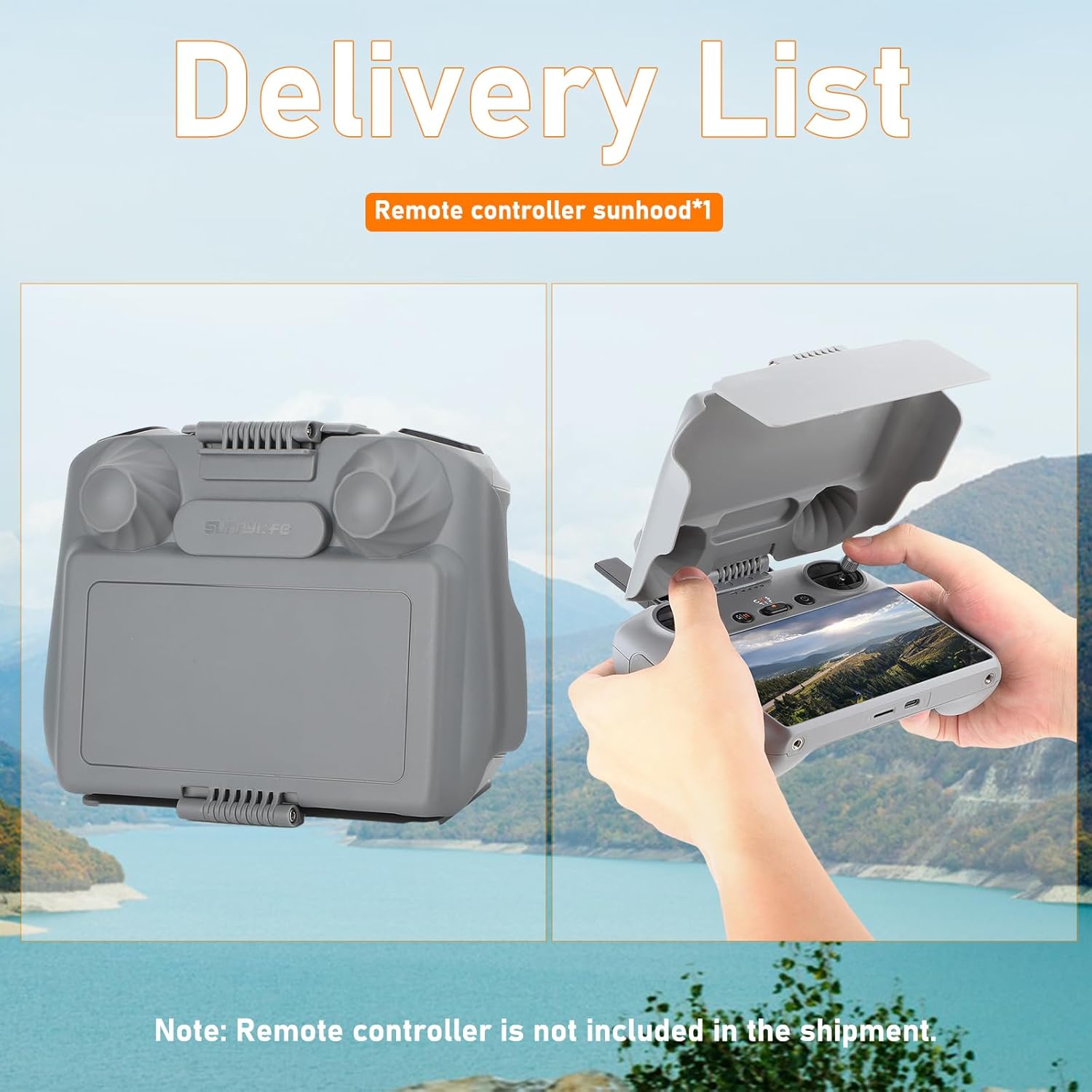 2-in-1 Protective Cover Sleeve Sun Hood Sunshade For DJI RC Drone Remote Control