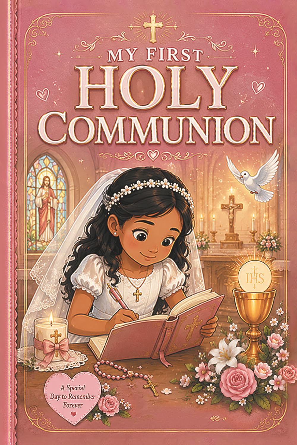 My First Holy Communion Bible Stories and Prayers for Girls Ages 7–8: A Catholic Gift Book at the Right Level to Help Her Understand Jesus, Feel Ready, and Remember Her Special Day