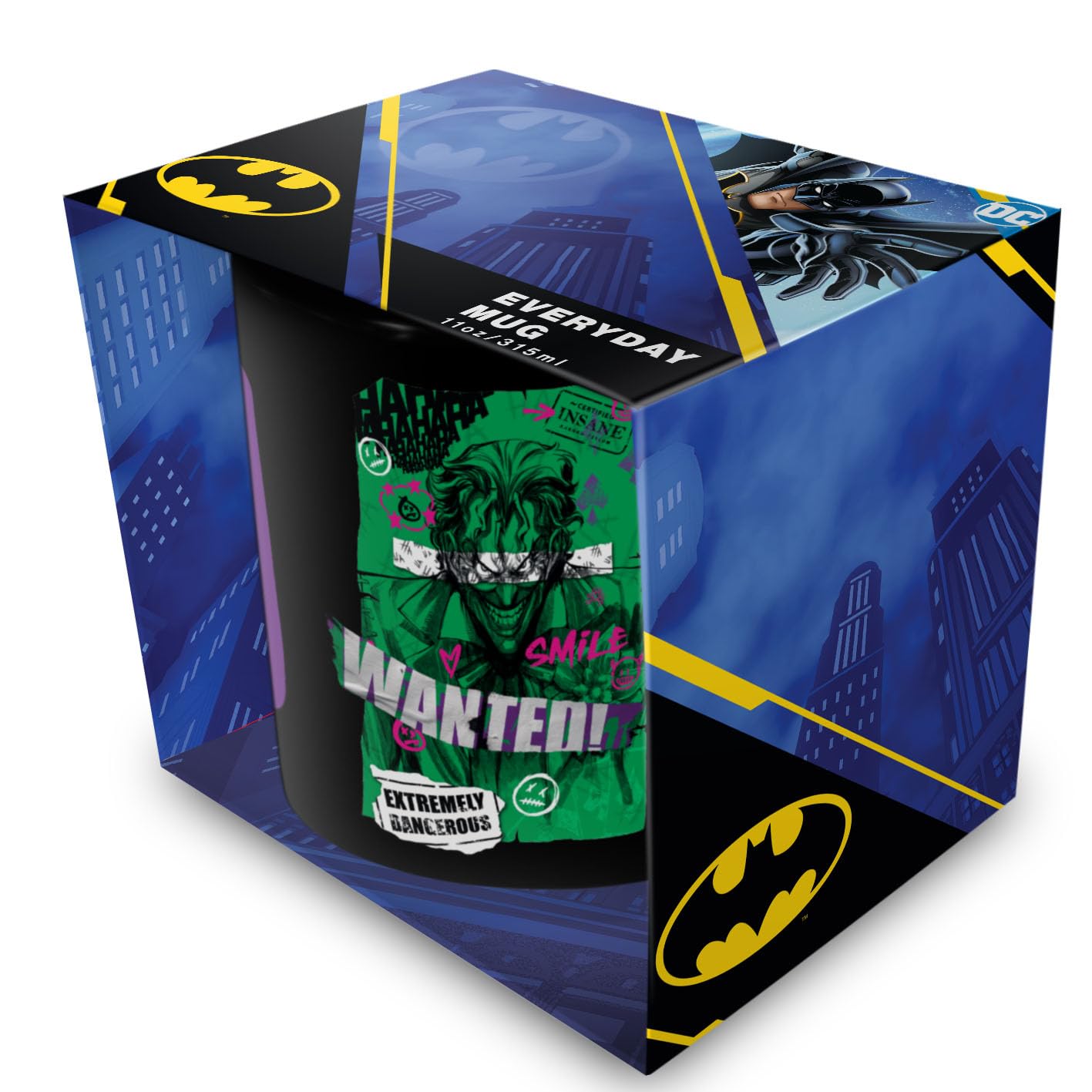 Pyramid International Batman (Joker) Black Mug - 10Oz / 315Ml Ceramic Mug - One Size