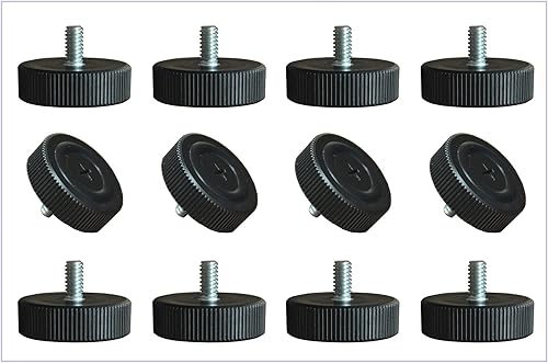 Miniatura 1 de Furni-Pro - Bases de mesa deslizantes para restaurantes y hogares, deslizamiento ajustable, rosca: #1/4-20 x 1/2 pulgadas de alto, 12 piezas por