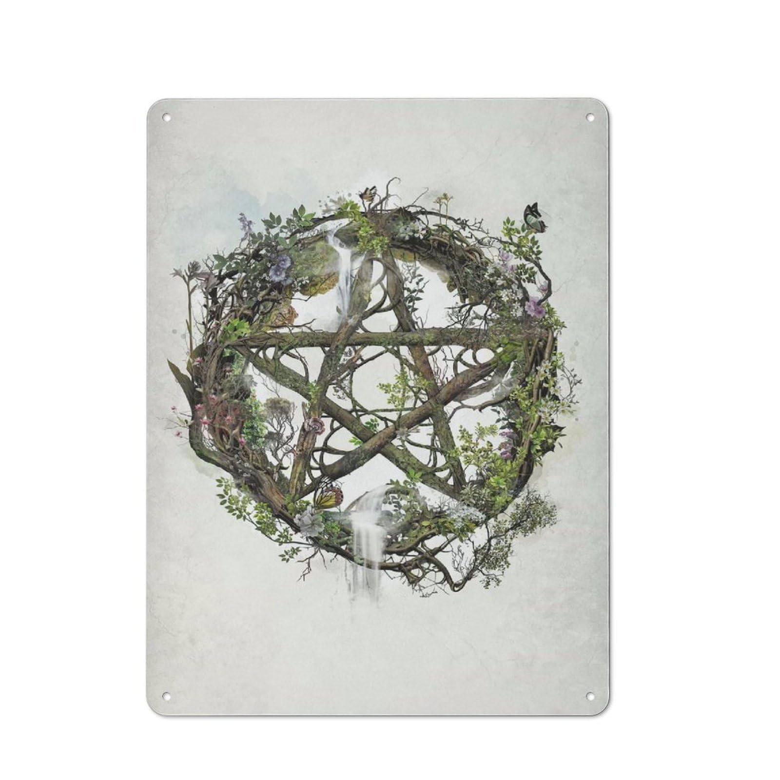 Naturally Wiccan Classic Metal Wall Decor 40x30cm, Metal Sign for Cafe, Pub, Workshop Or Home Bar, Small Accent for Blank Walls