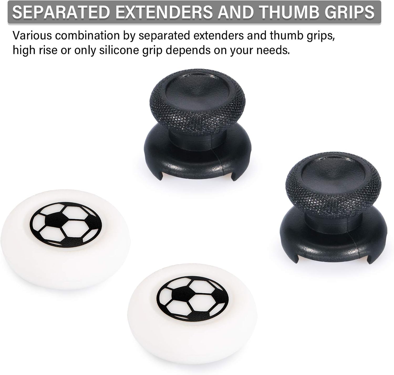 FPS Thumbstick Extender Rubber Silicone Grip Cover 2 Sets for Xbox Series X/S & Xbox One Controller(Demon Summon)