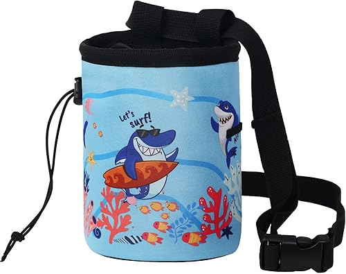 Bolsa de tiza de escalada para escaladores de roca, adultos, adolescentes, niños, cierre de cordón, entrenamiento en interiores y exteriores,