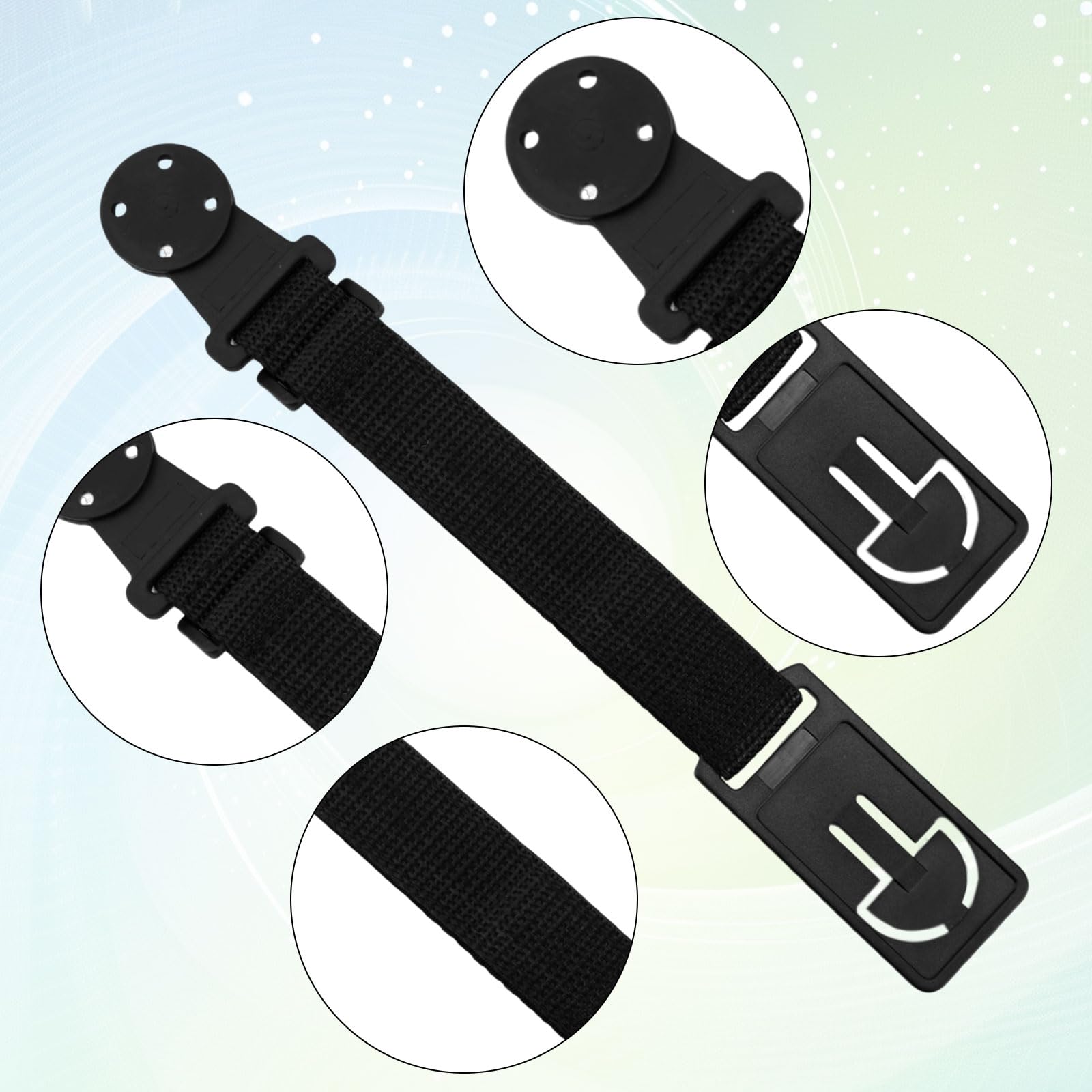 Kit Cinghia Magnetica, Set Gancio Magnetico con Laccio Appeso Accessori per Kit di Sospensione per Multimetro Digitale Fluke (Nero)