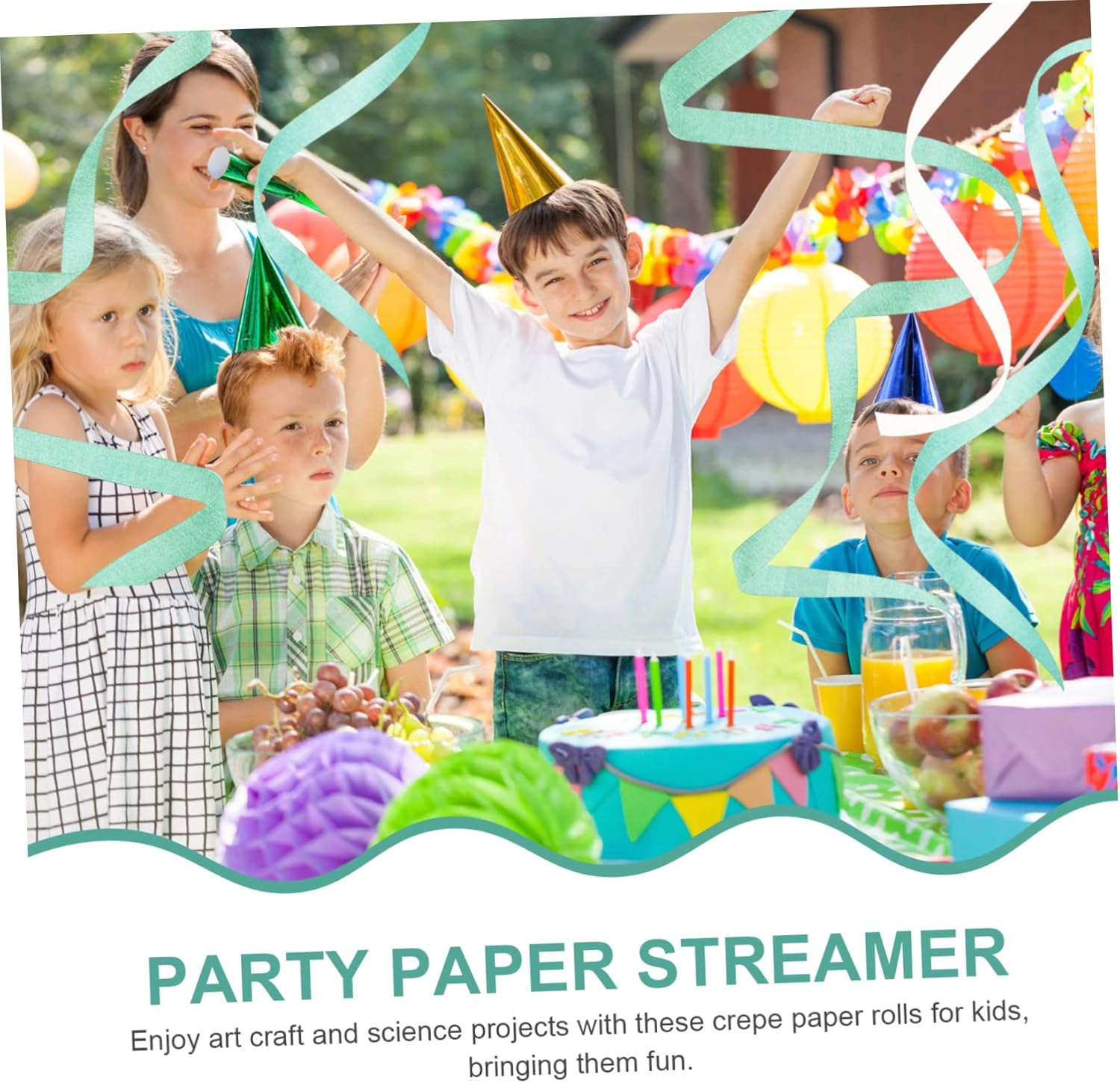 STOBAZA 27rolls Crepe Paper Streamers Jungle Theme Birthday Decorations Easy to Cut for Custom for Weddings and Events Each