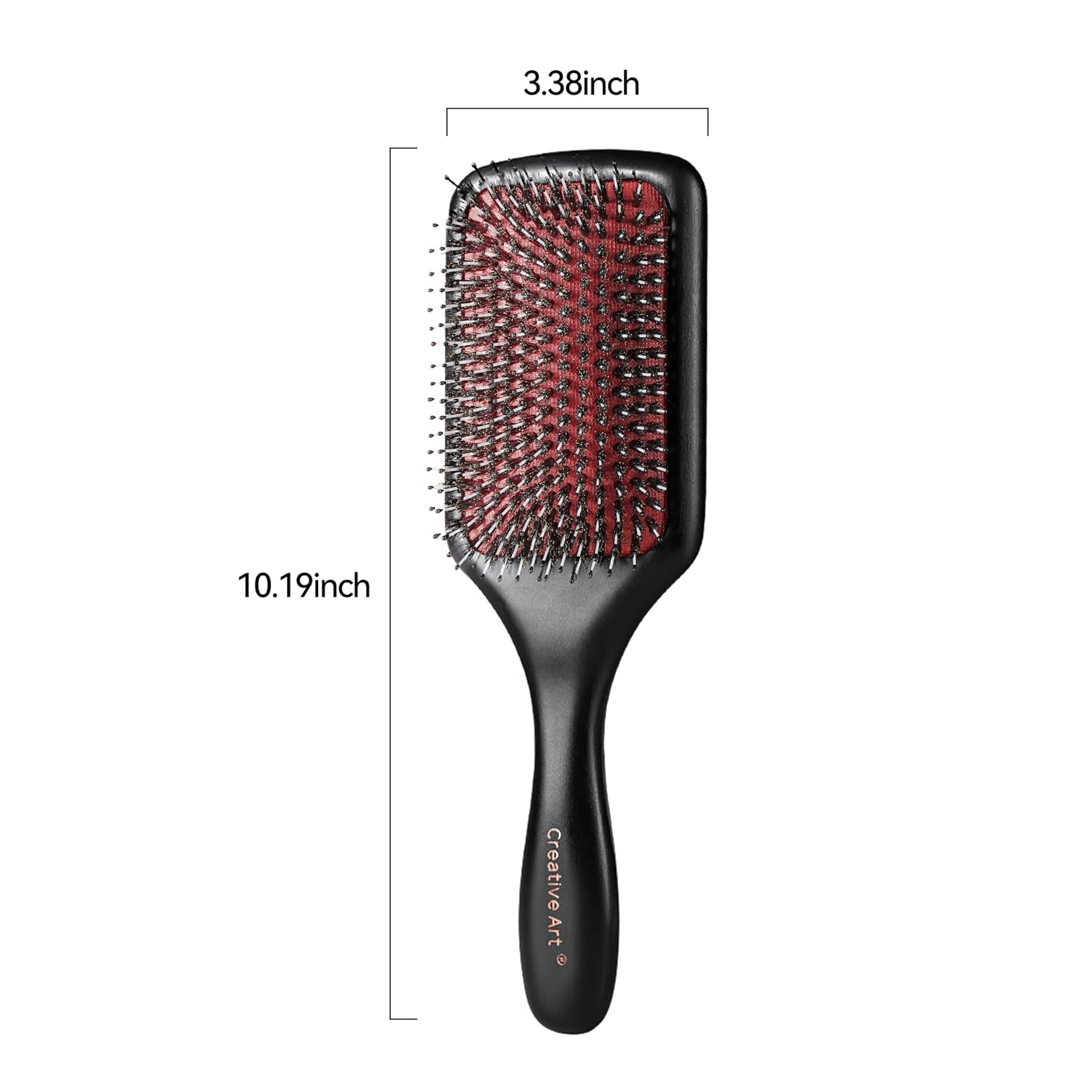 Gift-Ready Boar Bristle Hair Brush for Women and Men, Smoothing & Shine Enhancing for Slick Back, Curly Hairbrush for Defining Curls, Nylon Pins and Soft Bristles Detangling and Reducing Breakage