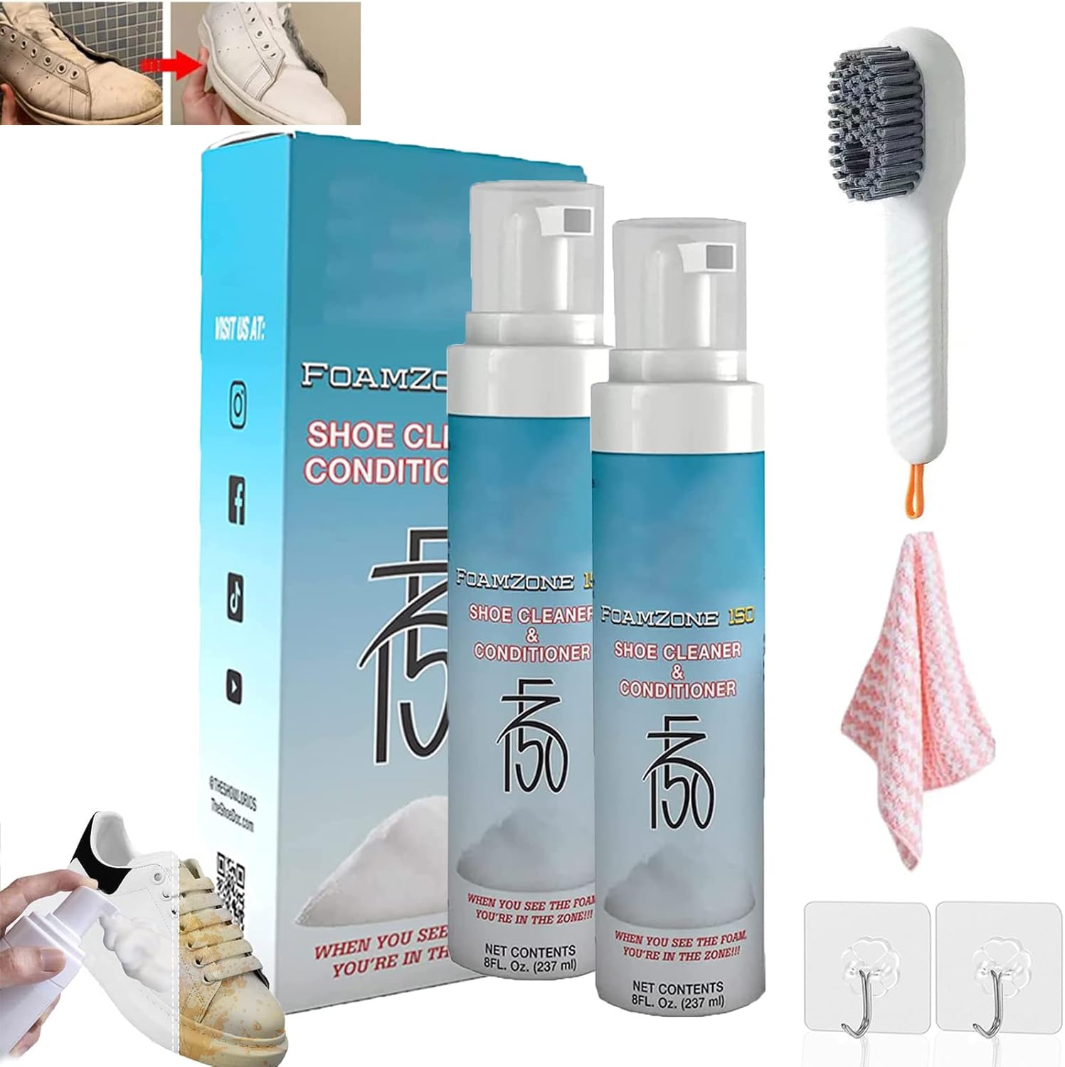 Donubiiu Fz150 Shoe Cleaner, Foamzone 150 Shoe Cleaner, Fz150 Shoe
