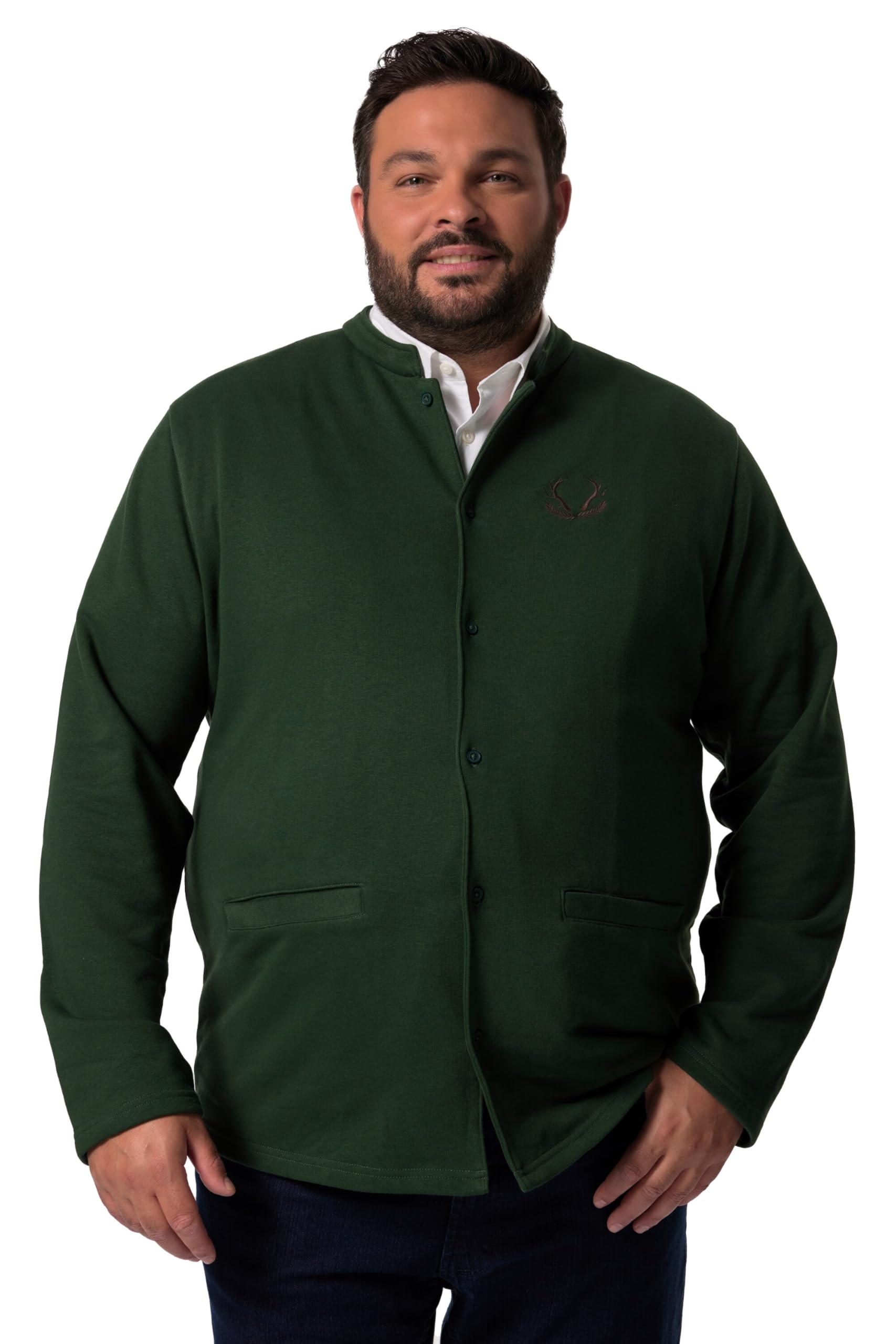 Men Plus Herren große Größen Übergrößen Menswear L-8XL Sweat-Janker, Stehkragen, Stickerei 831868