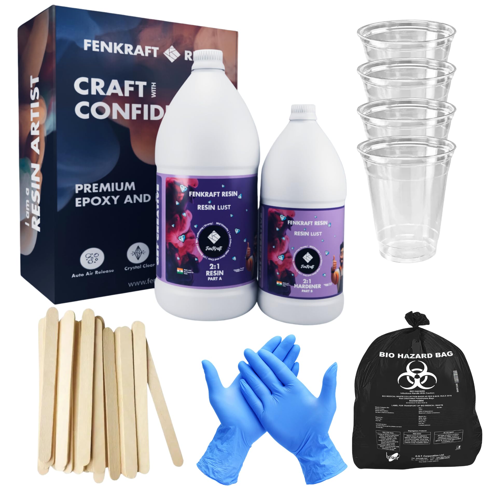 FENKRAFT Premium Epoxy Resin Lust 1.5 kg– Clear, High-Gloss Finish for Casting, Coating, Jewelry, Art Projects | Low Odor, Shrink-Free, Quick Cure Resin (B0DGXV6XHT) Amazon Price History, Amazon Price Tracker
