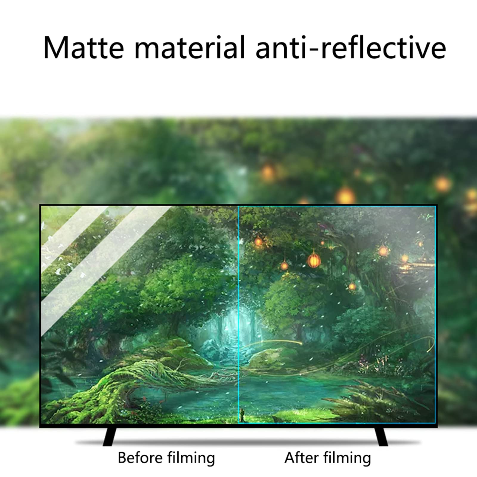 AIZYR Proteggi Schermo TV Ultra Trasparente, Proteggi Schermo Anti Luce Blu Filtro Schermo Antiriflesso - Allevia L'affaticamento degli Occhi E Dormi Meglio,50 in 1095 X616mm